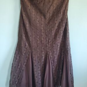 Notations Chocolate Lace A-Line Skirt